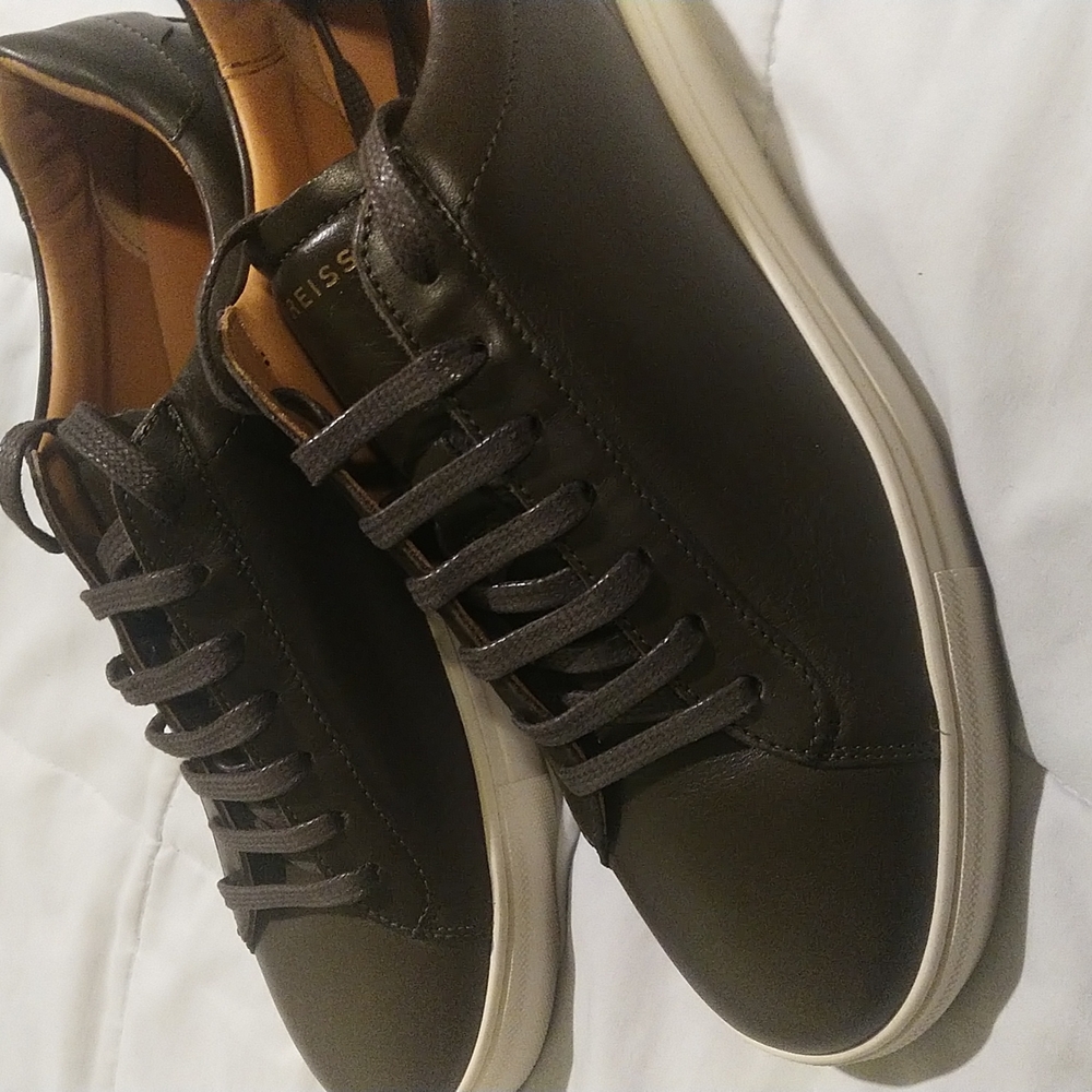 Reiss FINLEY lace up calf sneakers - Picture 2 of 10